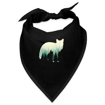 Fuchs Im Nebel - Bandana - Schwarz - Vorne