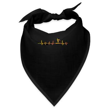 Schwebebalken Herzschlag - Bandana - Schwarz - Vorne
