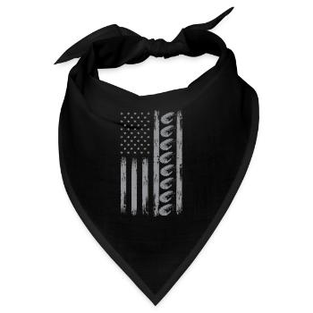 Shrimp USA Fahne - Bandana - Schwarz - Vorne