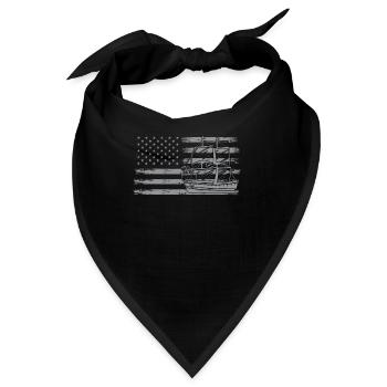 USA Vintage Segelschiff - Bandana - Schwarz - Vorne