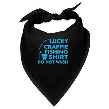 Lucky Crappie Angeln T-Shirt - Bandana - Schwarz - Vorne