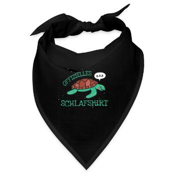Offizielles Schlafshirt Schildkröte Schlafanzug - Bandana - Schwarz - Vorne