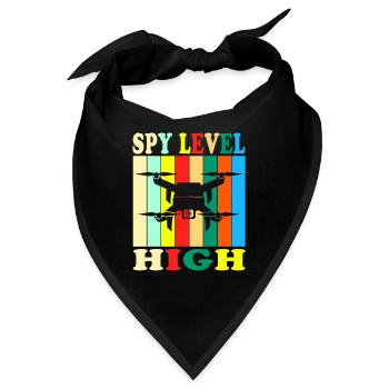 Spy Level High Spionage-modus Auf Versteckter - Bandana - Schwarz - Vorne