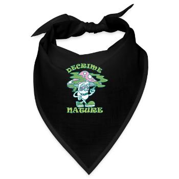 Decrime Nature Colorful Magic Mushroom Trippy - Bandana - Schwarz - Vorne