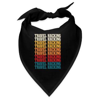 Travel Hacking Schrift - Bandana - Schwarz - Vorne