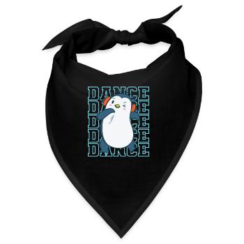 Pinguin liebt Dance Tier Antarktis - Bandana - Schwarz - Vorne