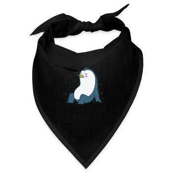 Pinguin und der Nachthimmel Antarktis - Bandana - Schwarz - Vorne