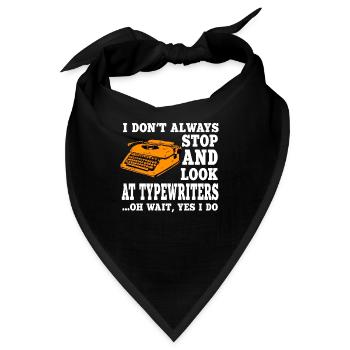 Schreibmaschinen Enthusiast - Bandana - Schwarz - Vorne