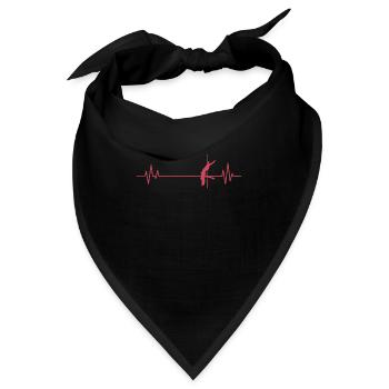Herzschlaglinie Pole Dance Stange Sport - Bandana - Schwarz - Vorne