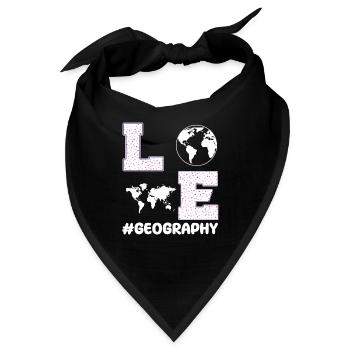 Liebe Geografie - Bandana - Schwarz - Vorne