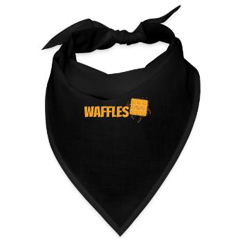 Waffles leckerer Teig wird zum Gebäck - Bandana - Schwarz - Vorne