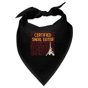 Snail Eater French Iconic Food France Famous Dish - Bandana - Schwarz - Vorne