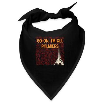 Go on Im All Palmiers Iconic Food French Famous - Bandana - Schwarz - Vorne