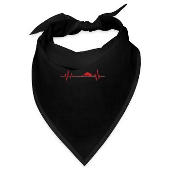Herzschlaglinie Armadillo Wüste Säugetier - Bandana - Schwarz - Vorne