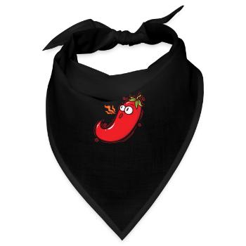 Chilischote Schärfe Gewürz Schärfegrad - Bandana - Schwarz - Vorne