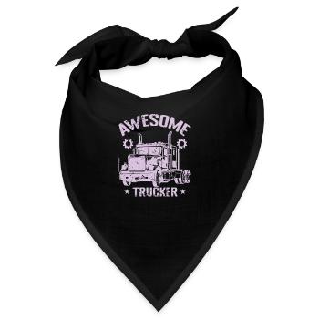 Awesome Trucker Beruf Lieferung - Bandana - Schwarz - Vorne