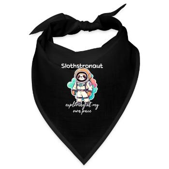 Slothstronaut Exploring At My Own Pace - Faultier - Bandana - Schwarz - Vorne