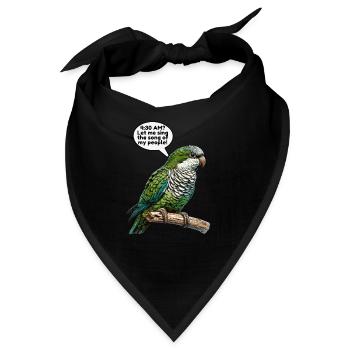 Quäker Papagei Mönch Sittich - Bandana - Schwarz - Vorne