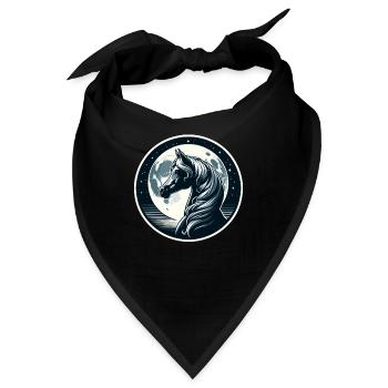 Arabische Pferdekunst - Bandana - Schwarz - Vorne