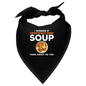 herzhafteGemüsesuppe mit Rindfleisch - Bandana - Schwarz - Vorne