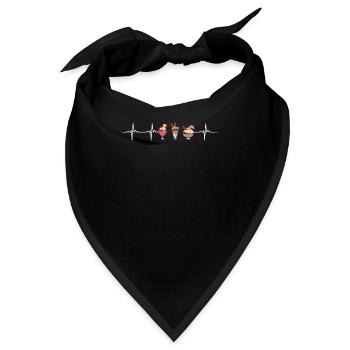 Eisbecher Herzschlag - Bandana - Schwarz - Vorne