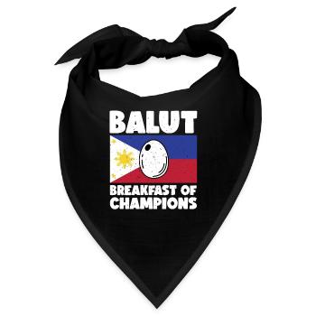 Balut-ei, Philippinische Delikatesse, Entenei, - Bandana - Schwarz - Vorne