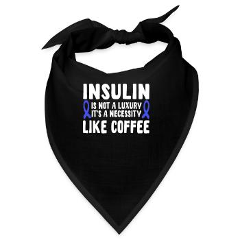 Insulin Und Kaffee - Bandana - Schwarz - Vorne
