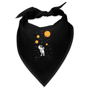 Astronaut im fernen Weltraum - Bandana - Schwarz - Vorne