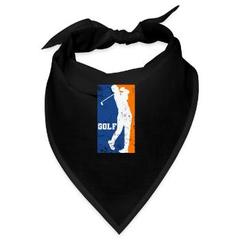 Golf Abschlag Eisen Trendsport Abschlag Golfball - Bandana - Schwarz - Vorne