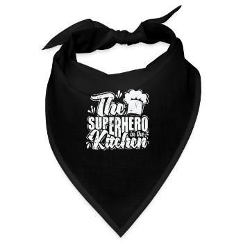 The Superhero in the Kitchen - Bandana - Schwarz - Vorne