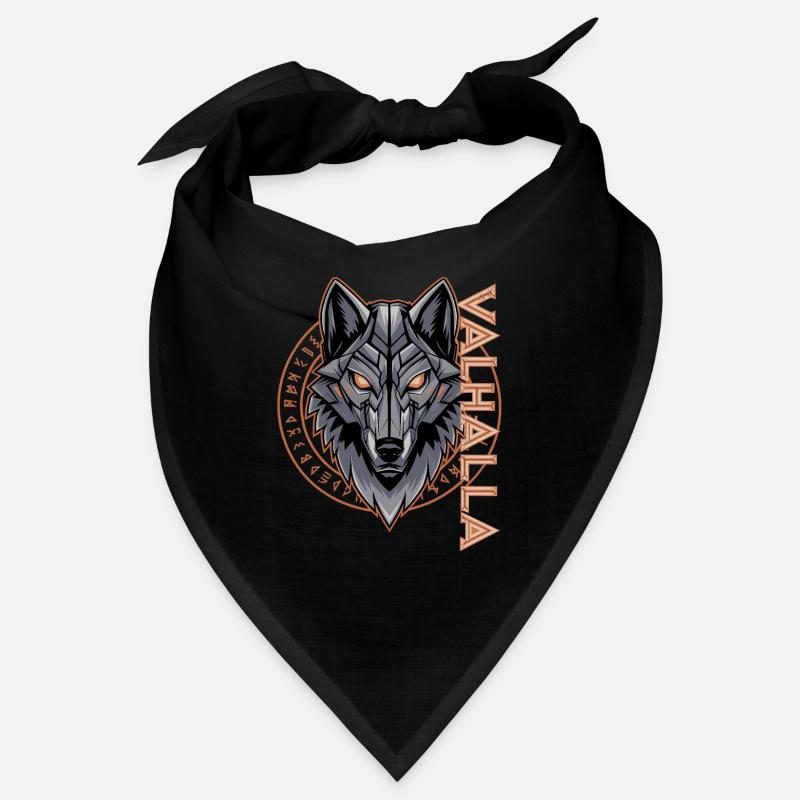 Nordischer Wolf Valhalla Runen Design Bandana