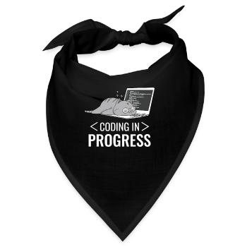 Programmieren Computer Nerd Katze - Bandana - Schwarz - Vorne