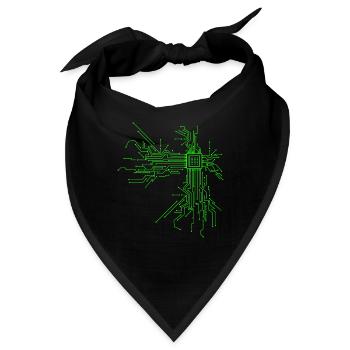 Cpu Computer Nerd Informatiker Programmierer" - Bandana - Schwarz - Vorne