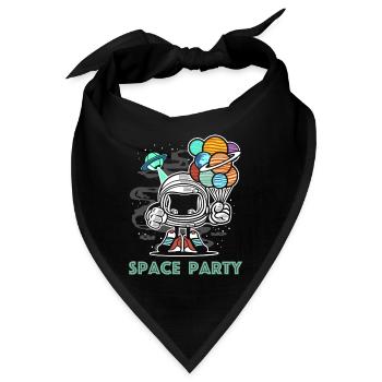 Weltraum Party | lustige Bilder, Luftballon - Bandana - Schwarz - Vorne