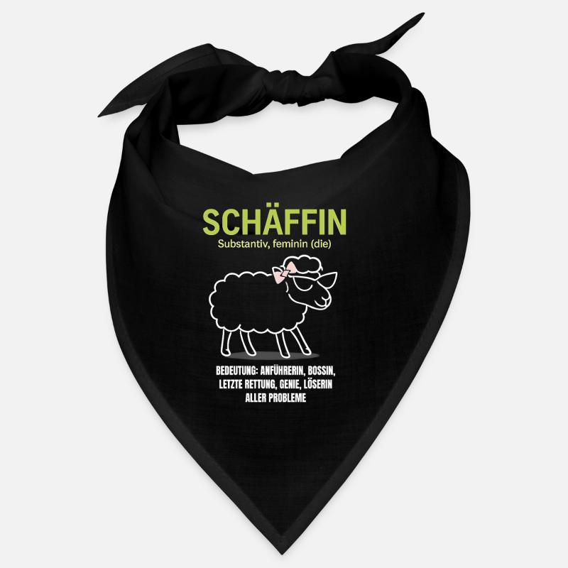Schaf Spruch Schäffin Lustig Geschenkidee Schafe - Bandana - Schwarz