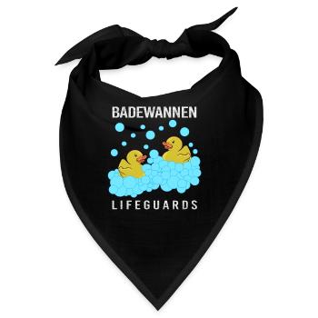 Quietscheente Rettungsschwimmer - Bandana - Schwarz - Vorne
