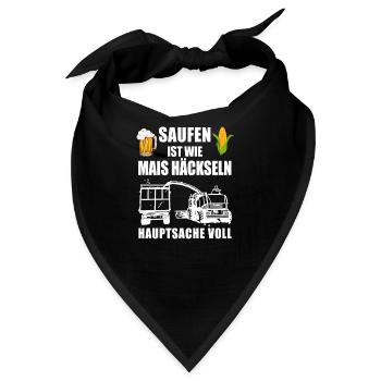 Mais Häckseln Ernte Design für Landwirte - Bandana - Schwarz - Vorne