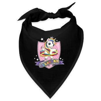 Einhorn Hula Hop / Hulacorn - Bandana - Schwarz - Vorne