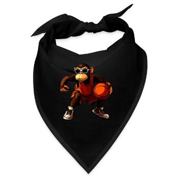 Affe Basketball - Bandana - Schwarz - Vorne