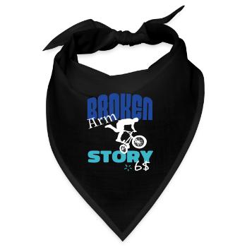 Broken Arm Story Lustige Freestyle Bmx Radfahrer - Bandana - Schwarz - Vorne