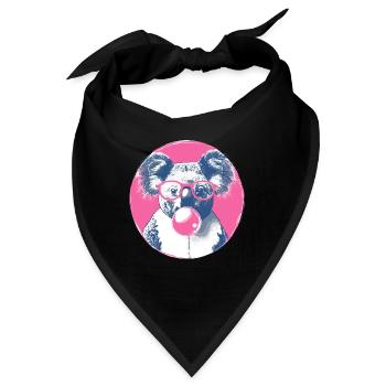 Koala mit Sonnenbrille Bubblegum für einen - Bandana - Schwarz - Vorne
