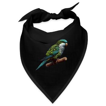 Quäker Papagei Mönch Sittich - Bandana - Schwarz - Vorne
