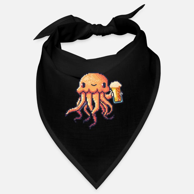 Qualle Pixel Bier Bandana
