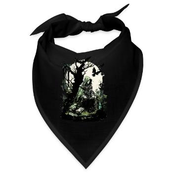Druiden-Elf - Bandana - Schwarz - Vorne