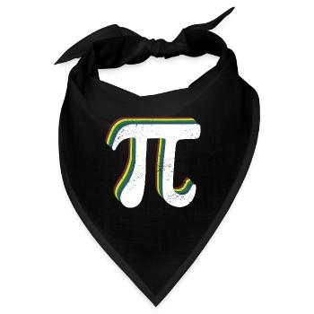Math Pi-Symbol Pi - Bandana - Schwarz - Vorne