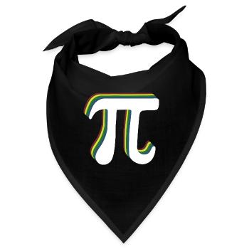 Math Pi-Symbol Pi - Bandana - Schwarz - Vorne