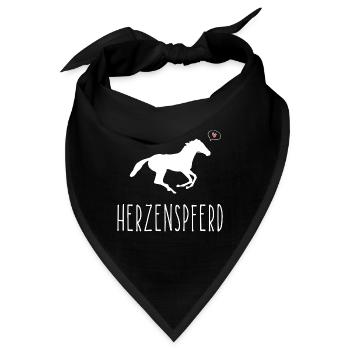 Pferdesprüche Pferdekopf Reiterin Reitsprüche - Bandana - Schwarz - Vorne