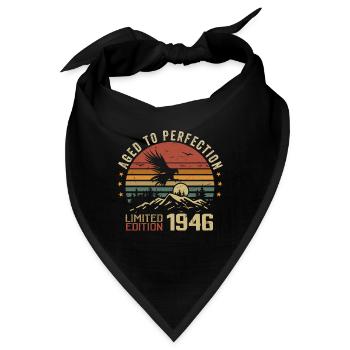 Jahrgang 1946 Limitierte Auflage 1946 Retro 1946 - Bandana - Schwarz - Vorne