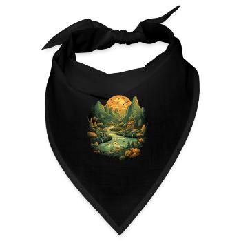 Landschaft - Bandana - Schwarz - Vorne