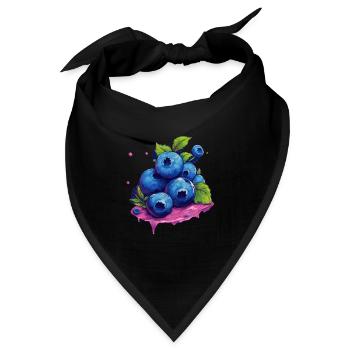 Blaubeere - Bandana - Schwarz - Vorne